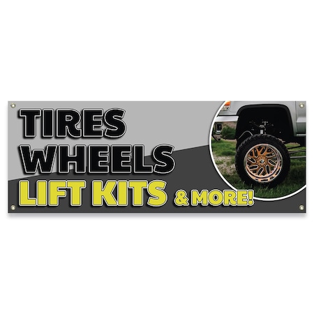 Signmission Tires Wheels Lift Kits & More Banner Concession Stand Food Truck Single Sided B-30170